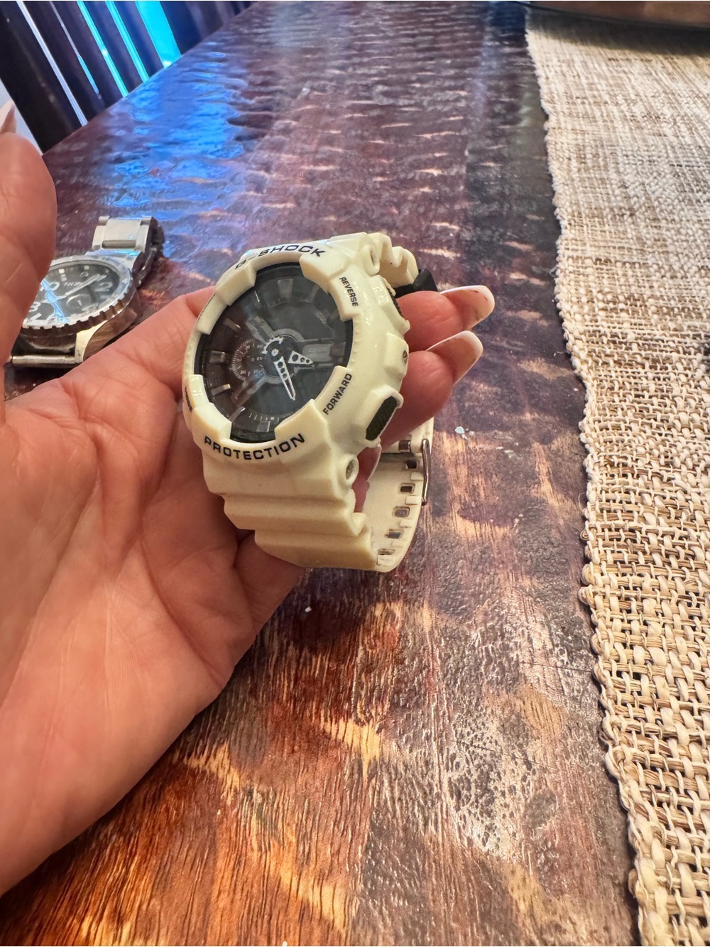 G-Shock Men's Digital-Analog Watch in Beige with Black Dial